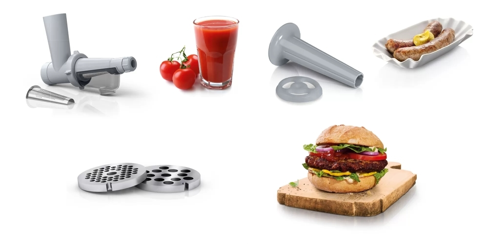 Месомелачка, Bosch MFW2510W Meat grinder, SmartPower, 350 W, White - image 7