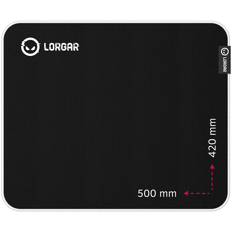 Lorgar Legacer 755, Gaming mouse pad, Ultra-gliding surface, Purple anti-slip rubber base, size: 500mm x 420mm x 3mm, weight 0.45kg