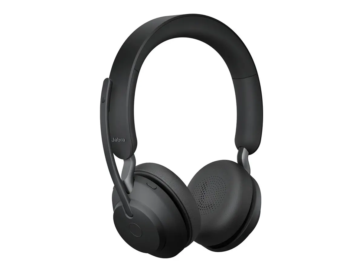 JABRA Evolve2 65 UC Stereo Headset on-ear Bluetooth wireless USB-A noise isolating black with charging stand - image 2