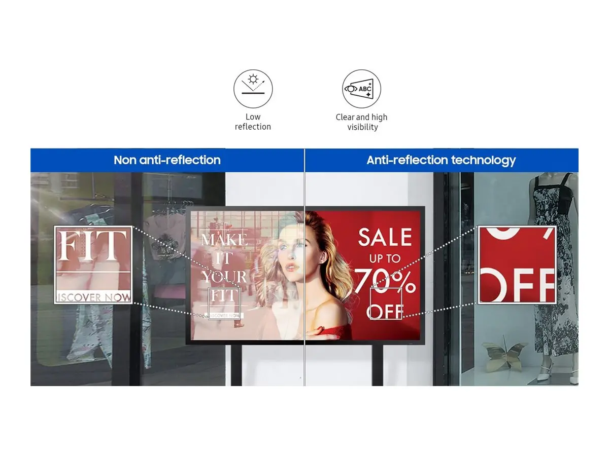 Широкоформатен дисплей, Samsung 24" OHB Outdoor Signage, IP56, 24/7, 3500nits Black - image 12