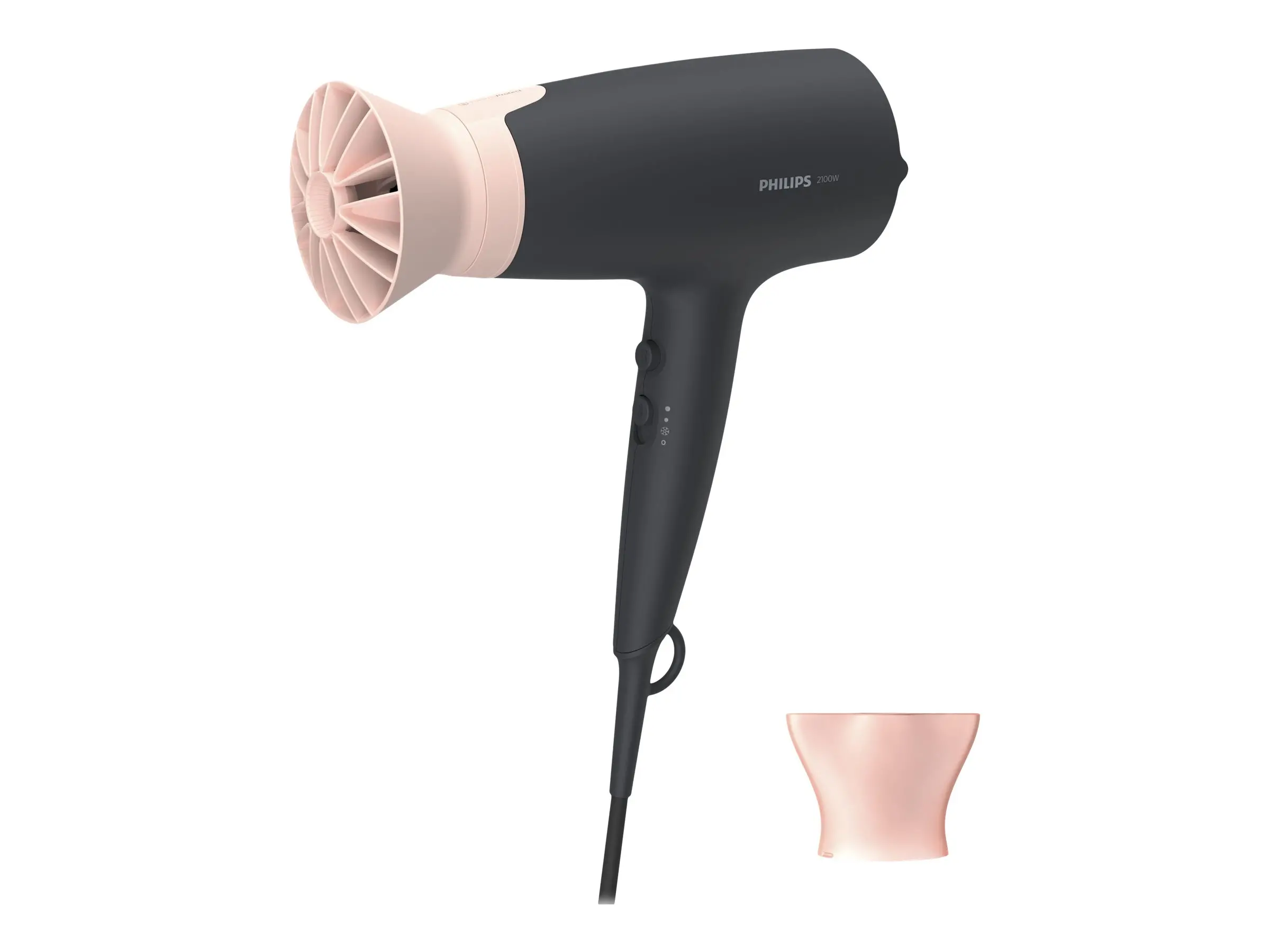 PHILIPS Сешоар 2100W DC motor ThermoProtect black/pink - image 1