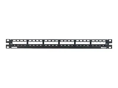 Панел 19 24-Port Metal Patch Panel Mini-Com with strain relief bar