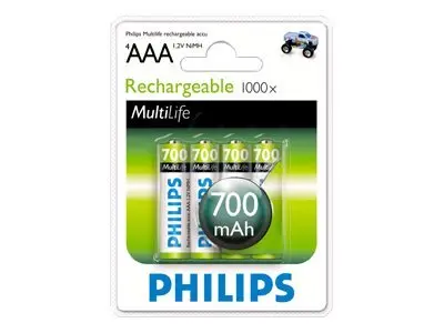 PHILIPS Rechargeable батерия AAA 700 mA 4 броя - image 1