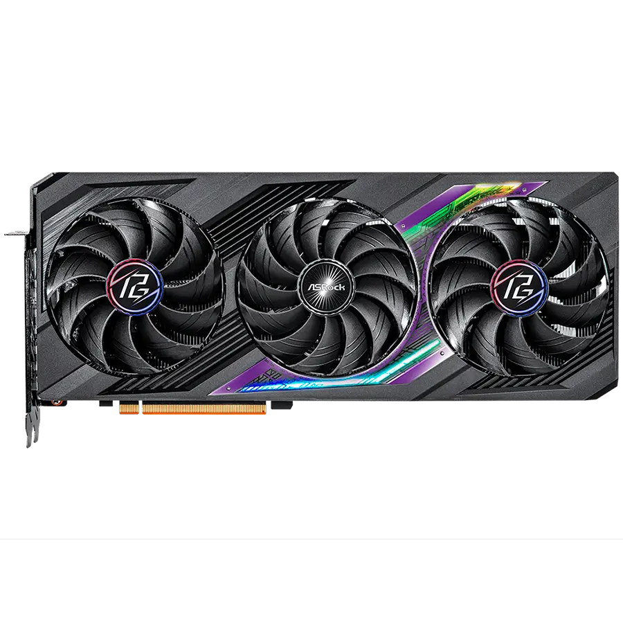 Asrock Video Card AMD Radeon RX7800XT Phantom Gaming 16GB OC, GDDR6, 256-bit, 3x DisplayPort™ 2.1, 1x HDMI™ 2.1, 2x 8-pin Power Connectors, Recommended PSU 800W - image 1