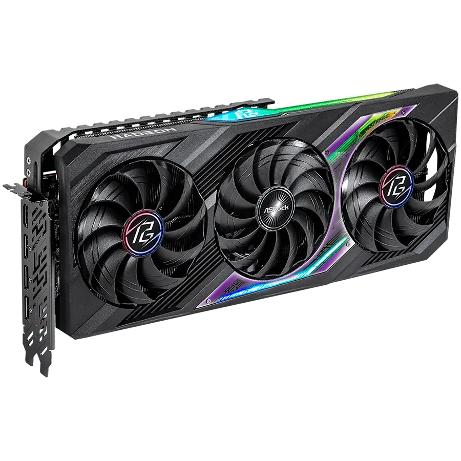 Asrock Video Card AMD Radeon RX7800XT Phantom Gaming 16GB OC, GDDR6, 256-bit, 3x DisplayPort™ 2.1, 1x HDMI™ 2.1, 2x 8-pin Power Connectors, Recommended PSU 800W - image 2