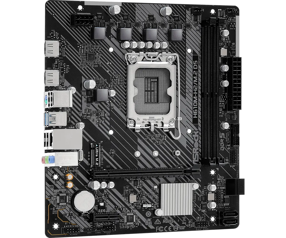 Дънна платка ASRock H610M-H2/M.2, DDR5, mATX - image 1