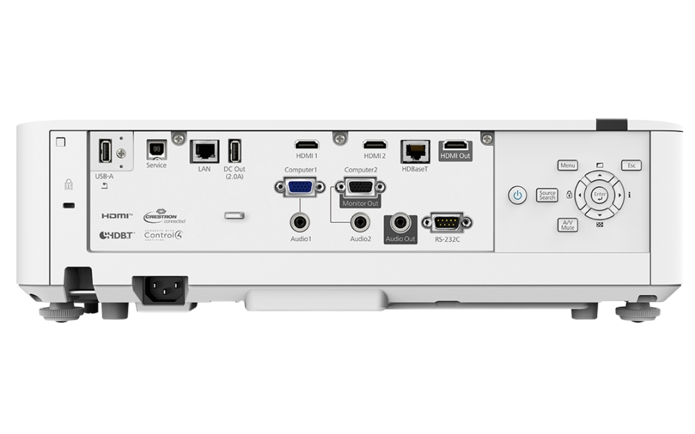 Мултимедиен проектор, Epson EB-L530U, 3LCD, Laser, WUXGA, 1920 x 1200, 16:10, Full HD, 5200 Lumen, 3640 Lumen (economy), 2500000 : 1, USB 2.0 Type A, USB 2.0 Type B, RS-232C, Ethernet interface, Wireless LAN IEEE 802.11a/b/g/n/ac, Wireless LAN b/g/n (2.4GHz), VGA in/out - image 4