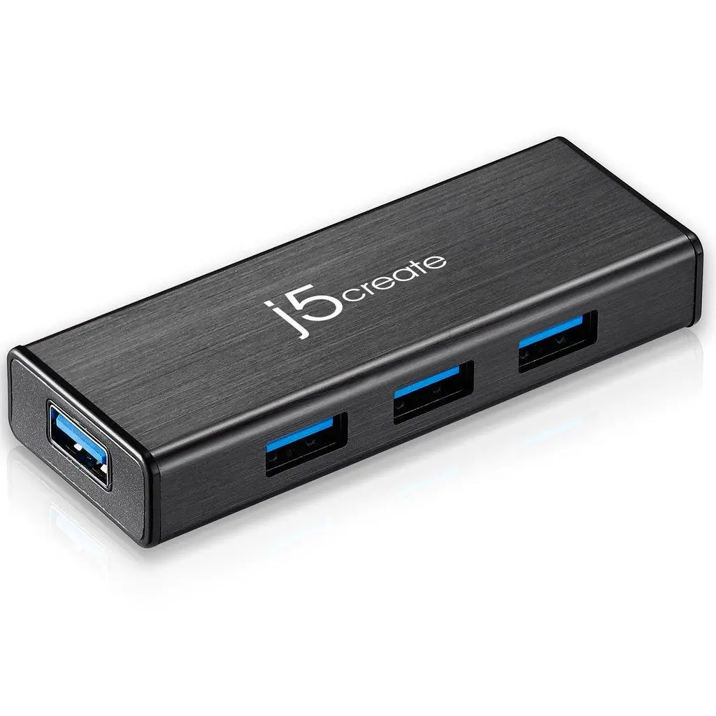 Хъб 4-портов J5 Create JUH340, USB 3.0, 1:4, Черен  - image 1