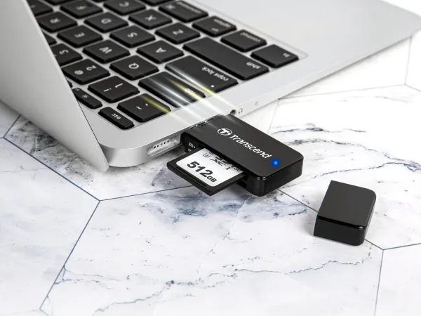 Четец за карти, Transcend SD/microSD Card Reader, USB 3.0/3.1 Gen 1, Black - image 2