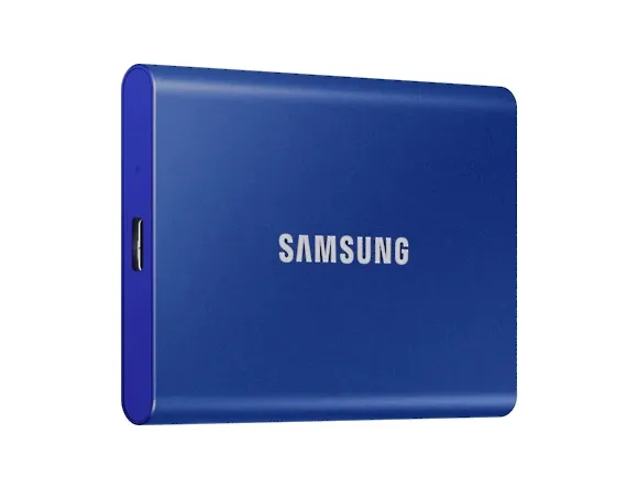 Твърд диск, Samsung Portable SSD T7 2TB, USB 3.2, Read 1050 MB/s Write 1000 MB/s, Indigo Blue - image 1