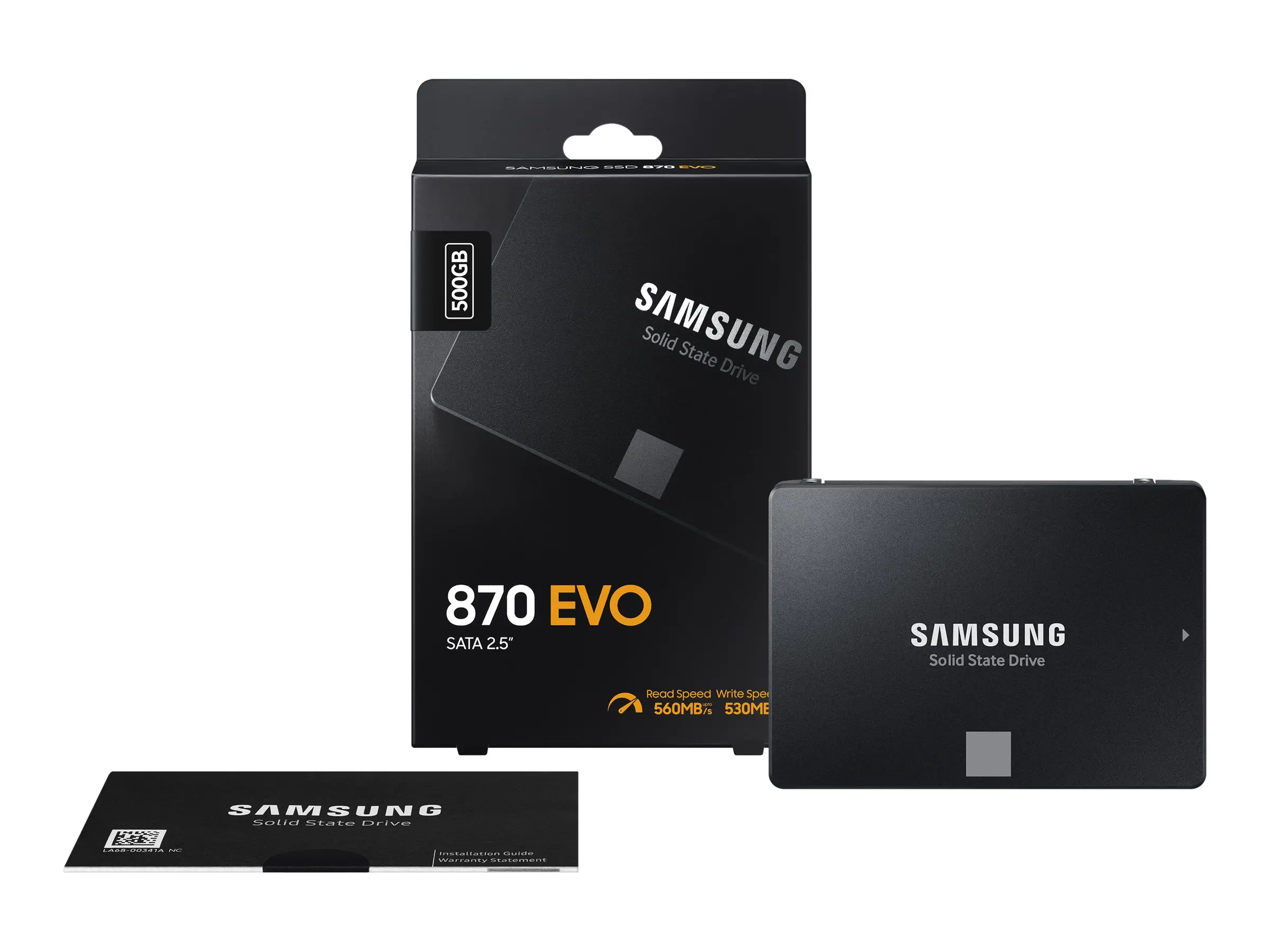 Твърд диск, Samsung SSD 870 EVO 500GB Int. 2.5" SATA, V-NAND 3bit MLC, Read up to 560MB/s, Write up to 530MB/s, MKX Controller, Cache Memory 512MB DDR4 - image 3