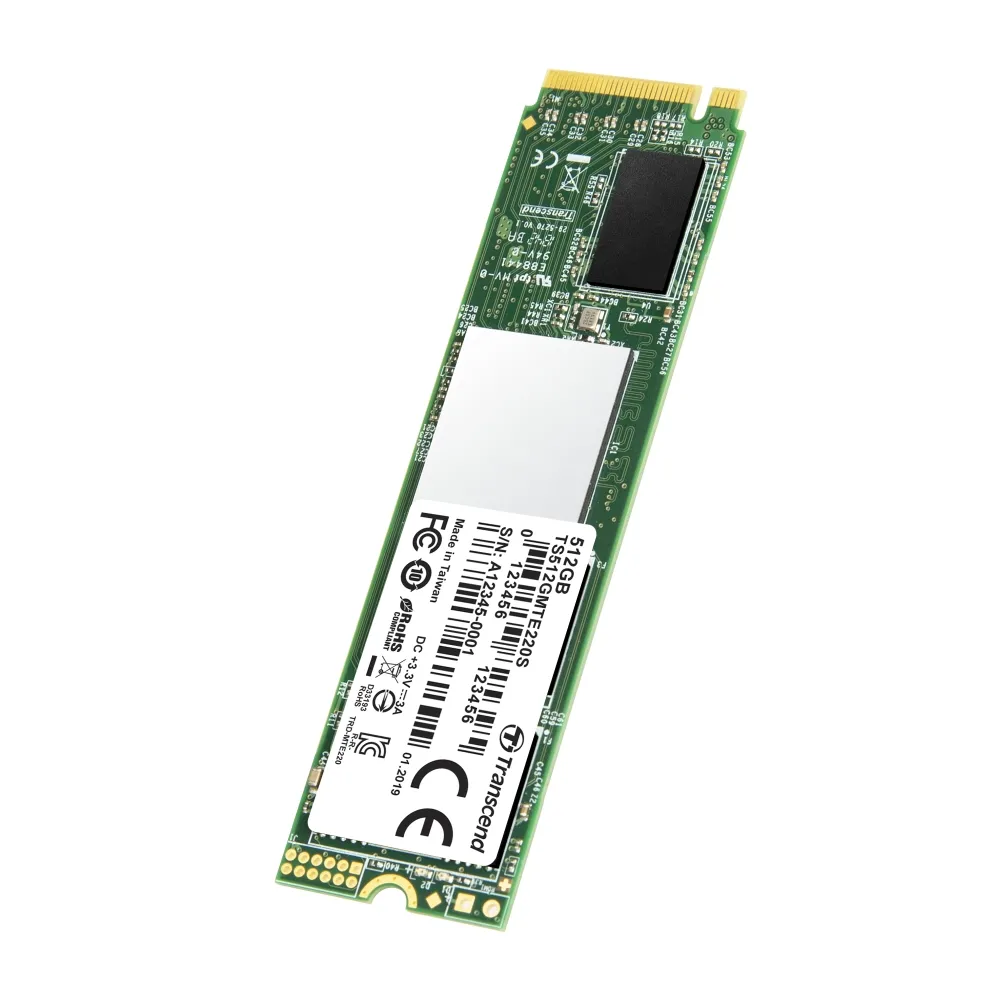 Твърд диск, Transcend 512GB, M.2 2280, PCIe Gen3x4, M-Key, 3D TLC, with Dram - image 1