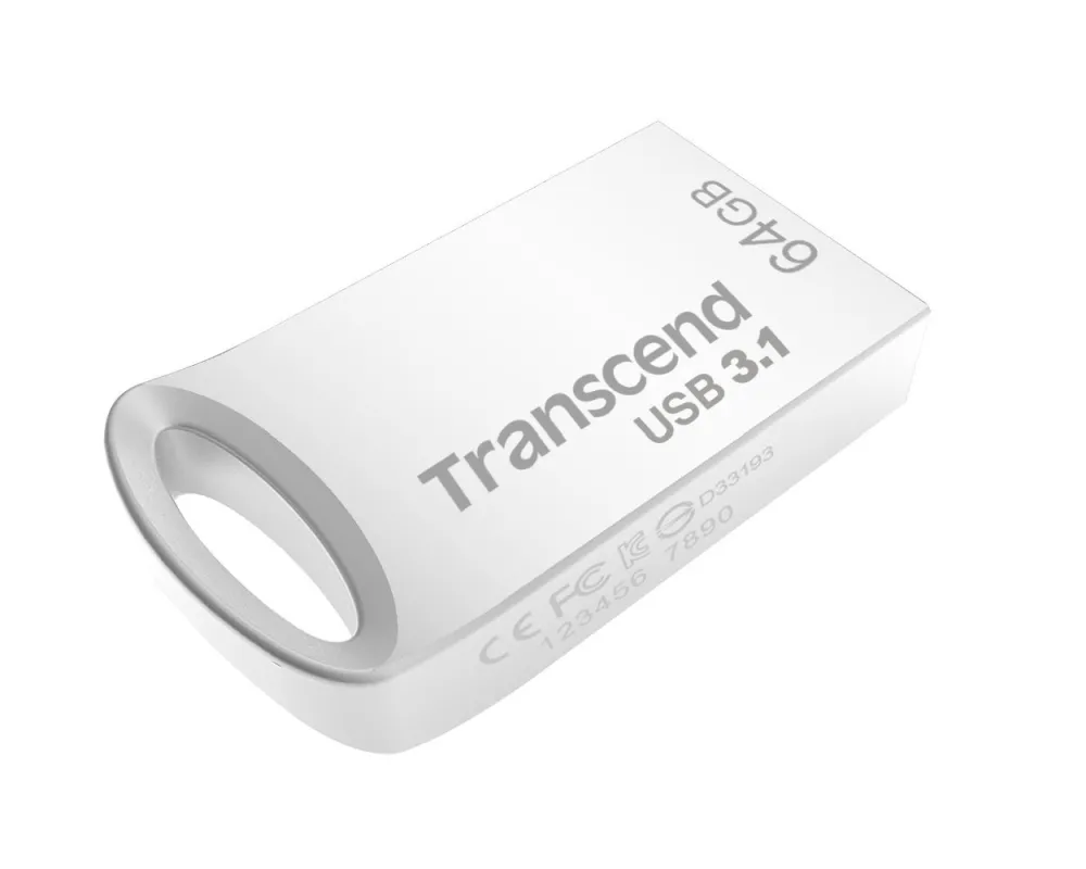 Памет, Transcend 64GB JETFLASH 710, USB 3.1, Silver Plating - image 2
