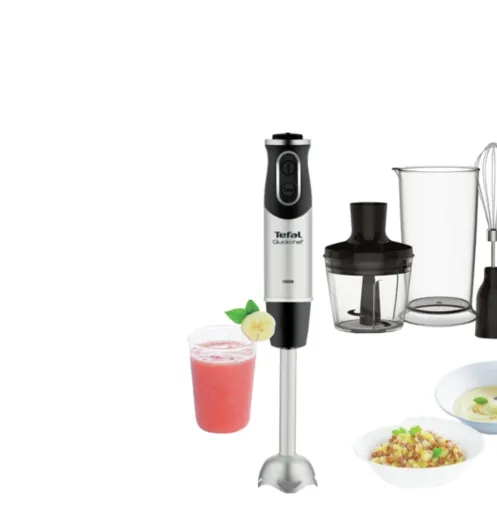 Пасатор, Tefal HB656838, Handblender QuickChef, 1000 W, 3 in 1, 20 Speed+ turbo, Container 0.8 liters, 0.5 liters Mini Chopper, Whisk, black - image 7