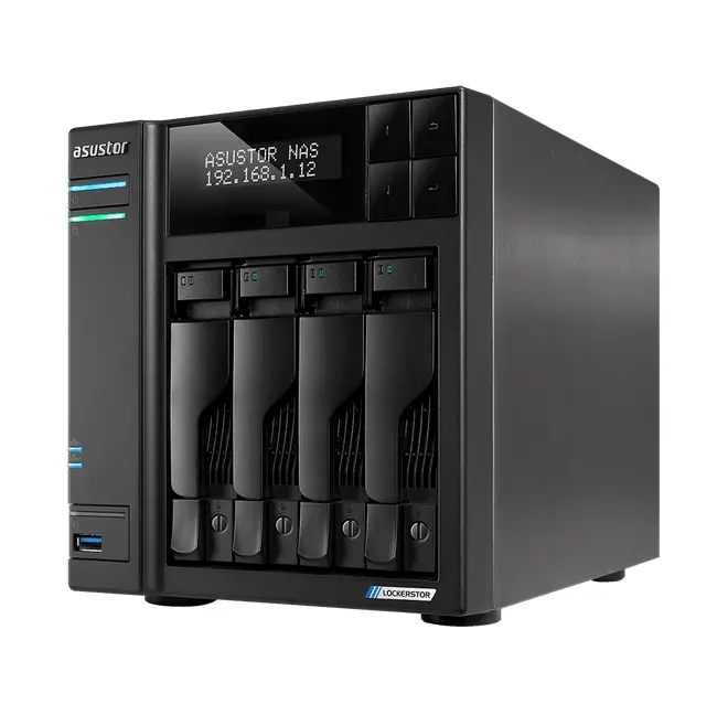 Мрежов сторидж, Asustor Lockerstore 4 AS6604T, 4-Bay NAS, Intel Apollo Lake Quad-Core J4125 up to 2.7GHz, 4 GB SO-DIMM DDR4,M.2 Slots (2280 NVMe SSD) x2, GbE x 2, USB 3.2 x 3, HDMI 2.0, WOW (Wake on WAN), WOL, System Sleep Mode, AES-NI hardware encryption - image 4