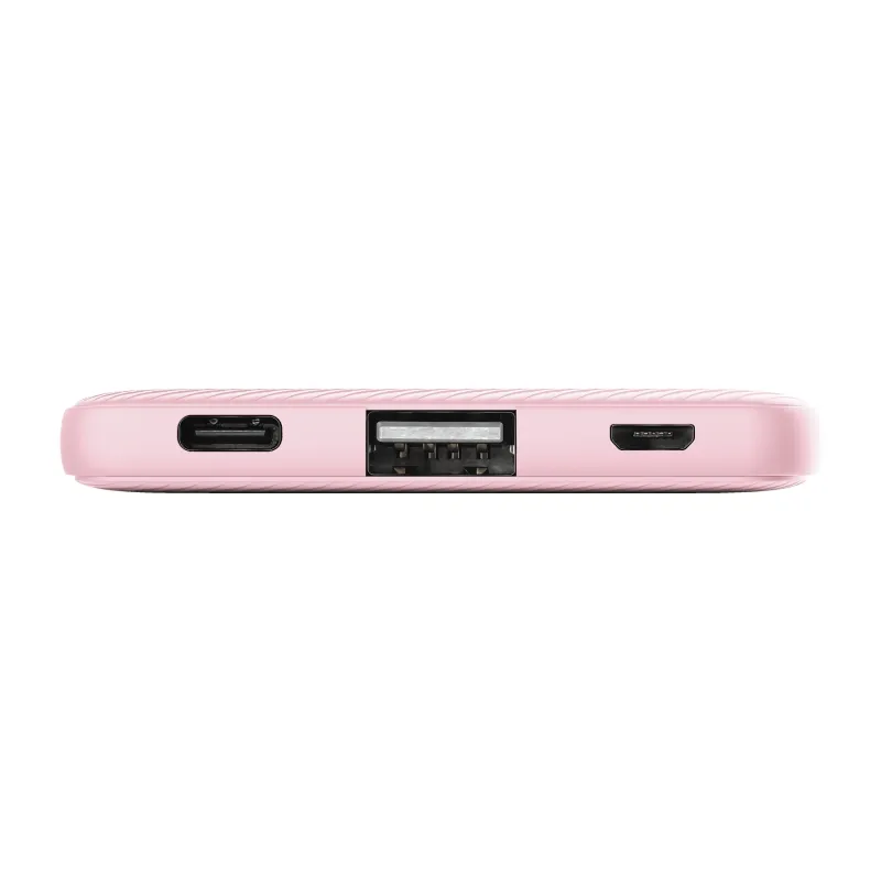 Външна батерия, TRUST Primo Fast Ultra-thin Powerbank 5000 mAh Pink - image 3