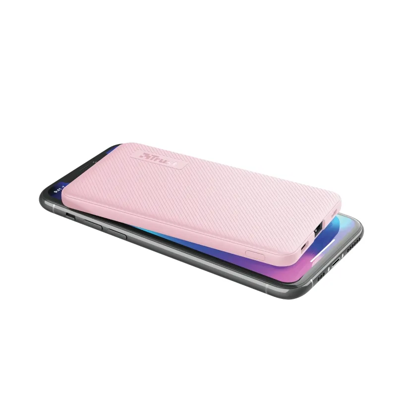 Външна батерия, TRUST Primo Fast Ultra-thin Powerbank 5000 mAh Pink - image 4