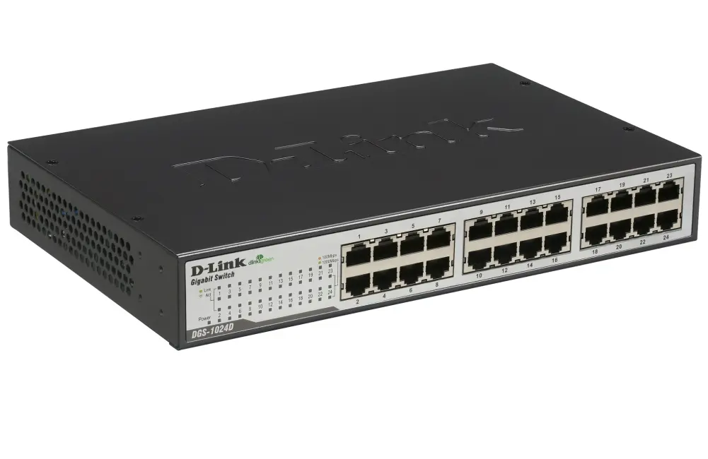 Комутатор, D-Link 24-Port 10/100/1000Mbps Copper Gigabit Ethernet Switch, rack mountable