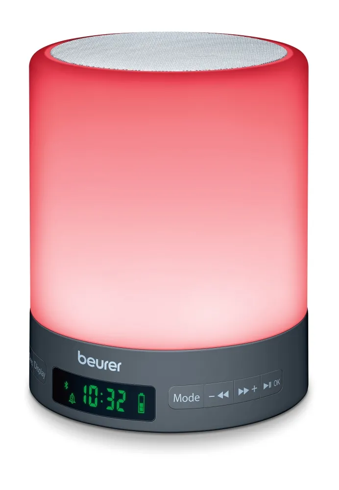 Лампа, Beurer WL 50 BT Wake up light, Simulations of sunrise and sunset, Adjustable display brightness, Radio, Alarm, 2 wake-up melodies and 1 sleep melody, Aux input to play your own music (incl. aux cable), Bluetooth - image 3