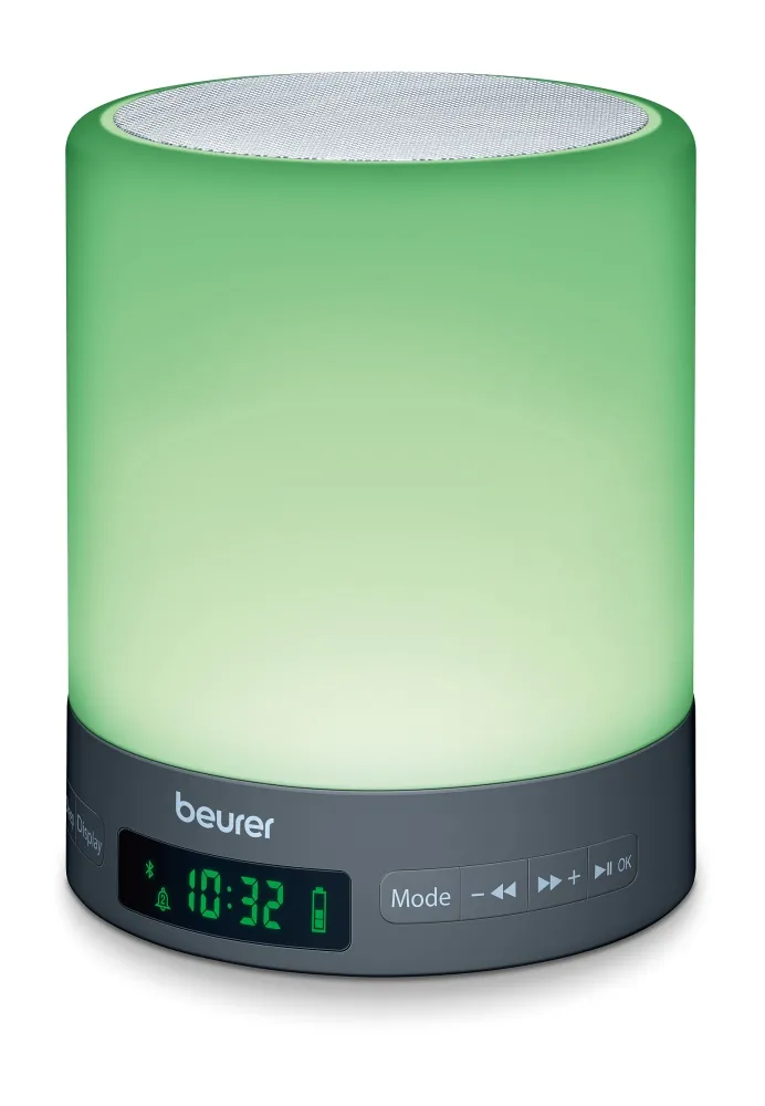 Лампа, Beurer WL 50 BT Wake up light, Simulations of sunrise and sunset, Adjustable display brightness, Radio, Alarm, 2 wake-up melodies and 1 sleep melody, Aux input to play your own music (incl. aux cable), Bluetooth - image 4