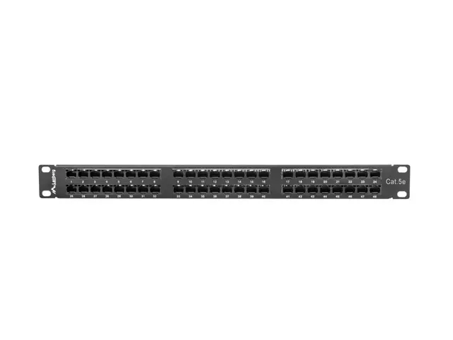 Пач панел, Lanberg patch panel 48 port 1U CAT.5E, black - image 3