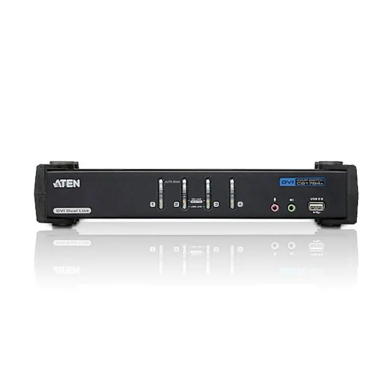 KVMP превключвател ATEN CS1784A, 4-портов, USB, DVI Dual Link, Audio - image 1