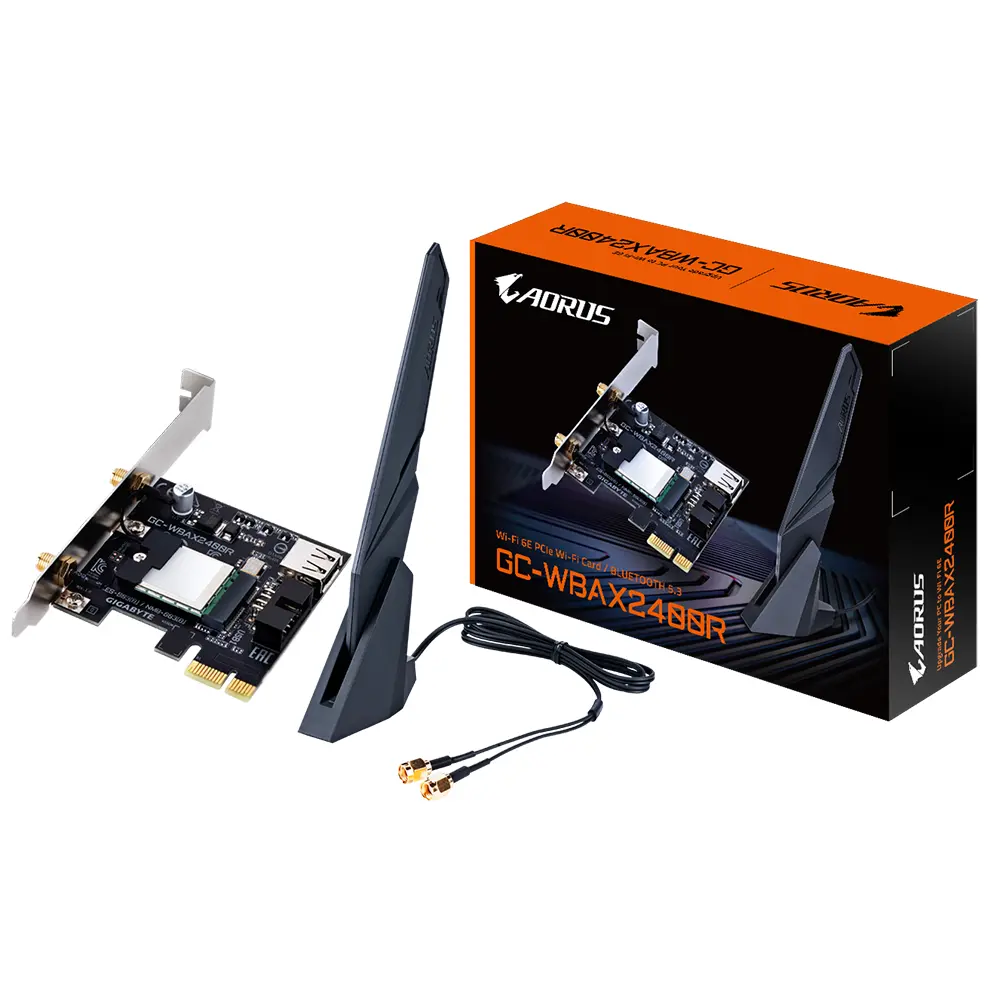 Безжична карта GIGABYTE GC-WBAX2400R RTL8852CE WIFI 6E 2x2 802.11ax, Bluetooth 5.3 - image 1