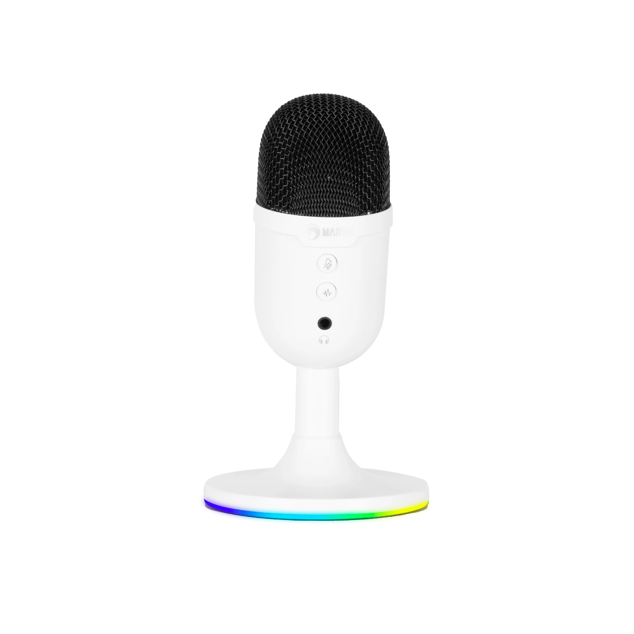 Marvo Геймърски микрофон Gaming USB Microphone - MIC-06 White - USB, RGB - image 1