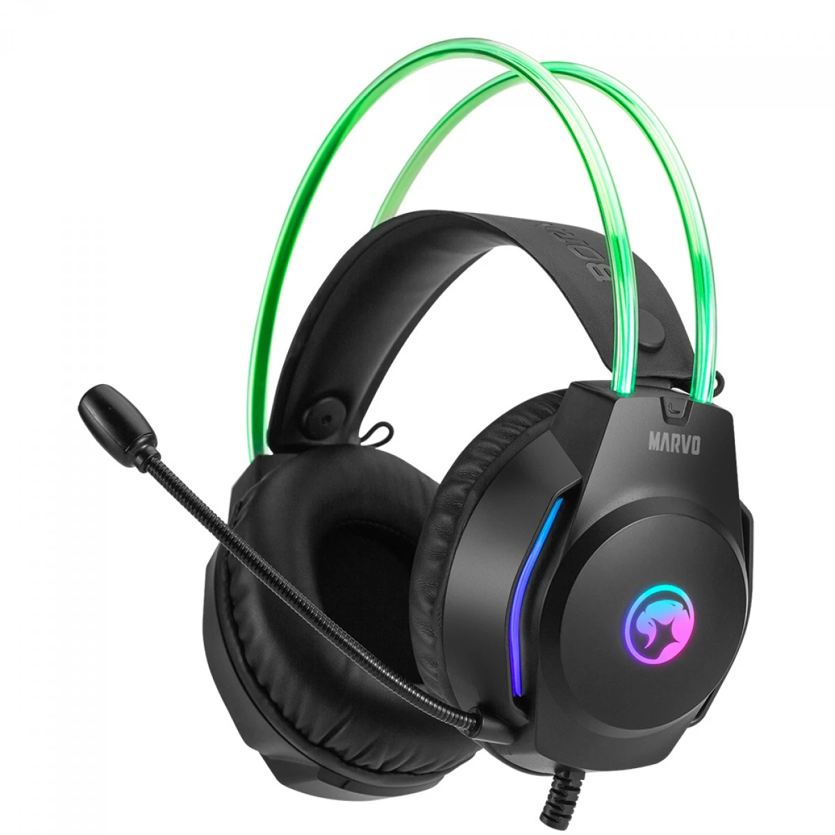 Marvo Геймърски слушалки Gaming Headphones H8620 - 50mm, RGB - image 3