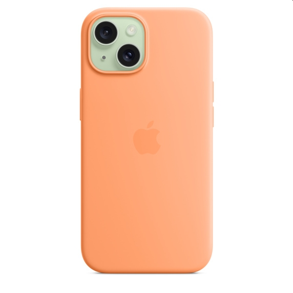 Калъф, Apple iPhone 15 Silicone Case with MagSafe - Orange Sorbet - image 3