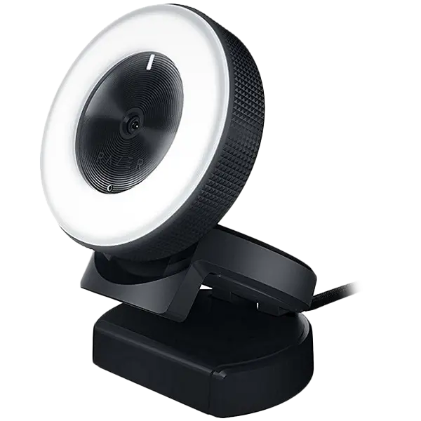 Razer Kiyo - Ring Light Equipped Broadcasting Camera ,Desktop streaming camera with multi-step ring light,High fps HD Video (720p 60fps/1080p 30fps),Compatible with Open Broadcaster Software and Xsplit