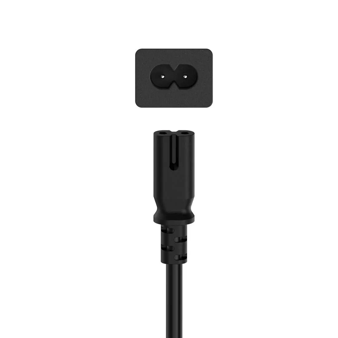 Захранващ кабел, Euro-plug, 2pin, 0.75м, 200731 - image 1