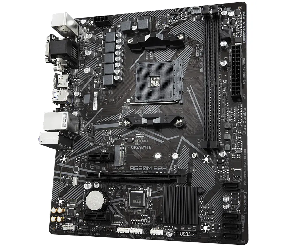 Дънна платка GIGABYTE A520M-S2H, Socket AM4 - image 1