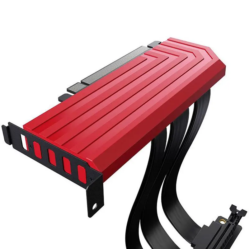 Кабел за вертикален монтаж HYTE PCI-E 4.0 x16 200mm, Червено - image 3