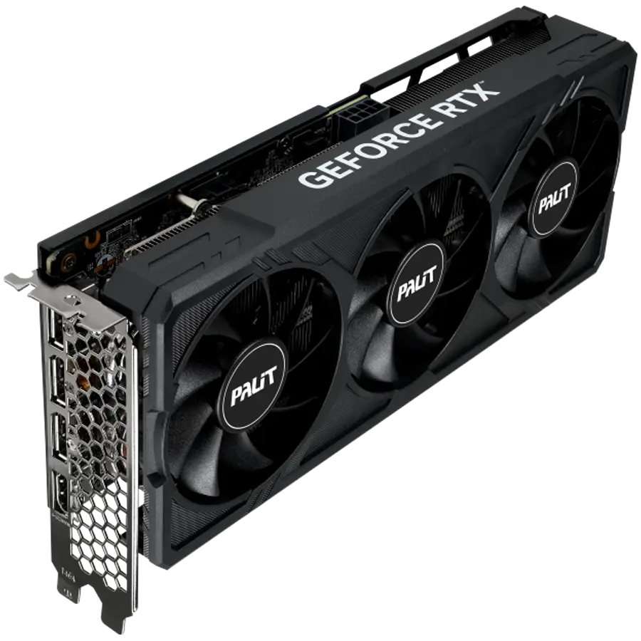 Palit RTX 4060Ti JetStream 16GB GDDR6, 128 bits, 1x HDMI 2.1a, 3x DP 1.4a, 3-fan, 1x 8-pin Power connector, recommended PSU 650W, NE6406T019T1-1061J - image 2