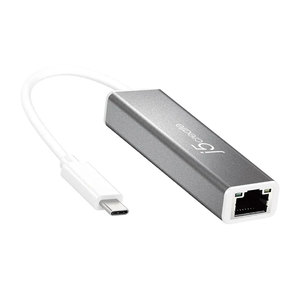 Мрежова карта j5Create JCE133G, Тип USB-C 3.1 Gen1, Gigabit Ethernet, Сив