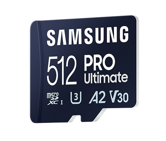 Памет, Samsung 512GB micro SD Card PRO Ultimate with Adapter , UHS-I, Read 200MB/s - Write 130MB/s, U3, V30, A2 - image 1