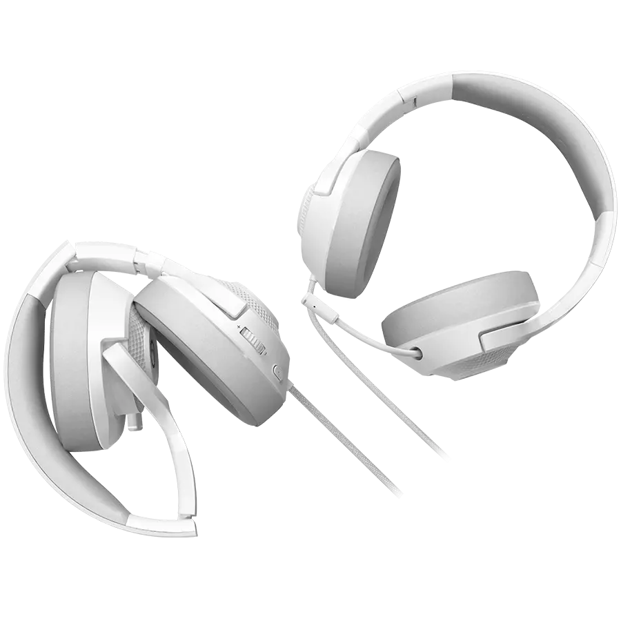 LORGAR Noah 101, Gaming headset with microphone, 3.5mm jack connection, cable length 2m, foldable design, PU leather ear pads, size: 185*195*80mm, 0.245kg, white - image 5