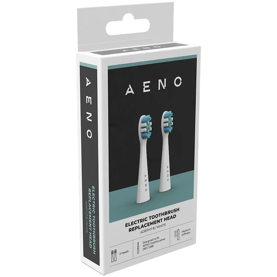 AENO Replacement toothbrush heads, White, Dupont bristles, 2pcs in set (for ADB0007/ADB0008) - image 3