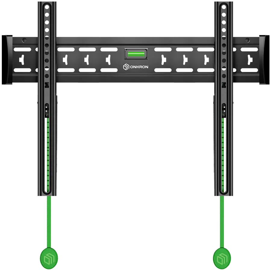 ONKRON Fixed TV Wall Mount for 43 to 85-inch Flat Panel TVs Digital Panels 68,2 kg, Black