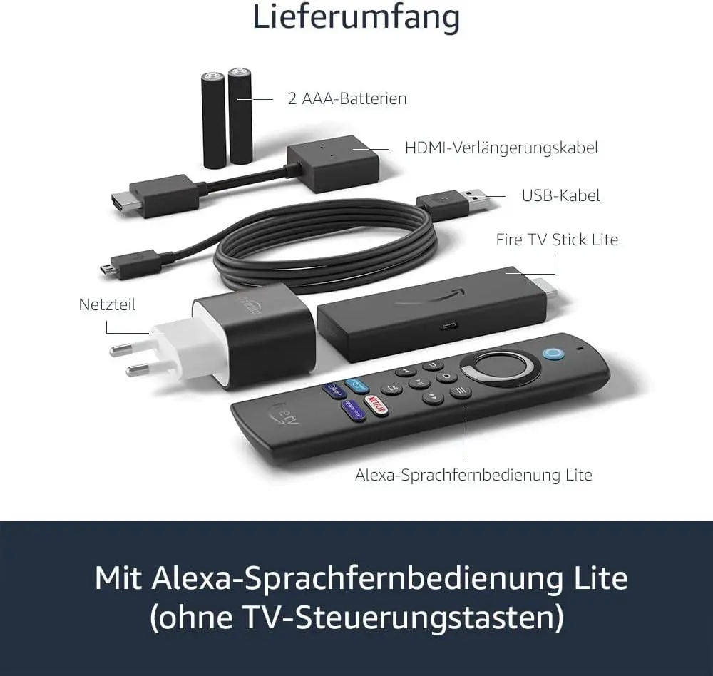 Мултимедиен плеър Amazon Fire TV Stick Lite, Alexa Voice Remote, Черен - image 1