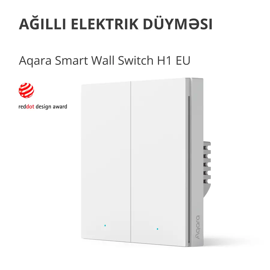 Aqara Smart Wall Switch H1 (with neutral, double rocker): Model: WS-EUK04; SKU: AK074EUW01 - image 2