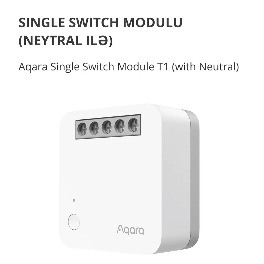 Aqara Single Switch Module T1 (With Neutral): Model No: SSM-U01; SKU: AU001GLW01 - image 2