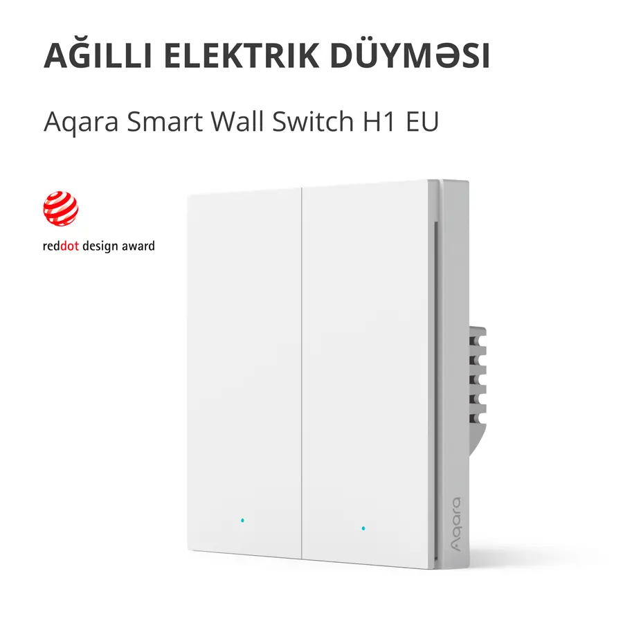 Aqara Smart Wall Switch H1 (no neutral, double rocker): Model No: WS-EUK02; SKU: AK072EUW01 - image 2
