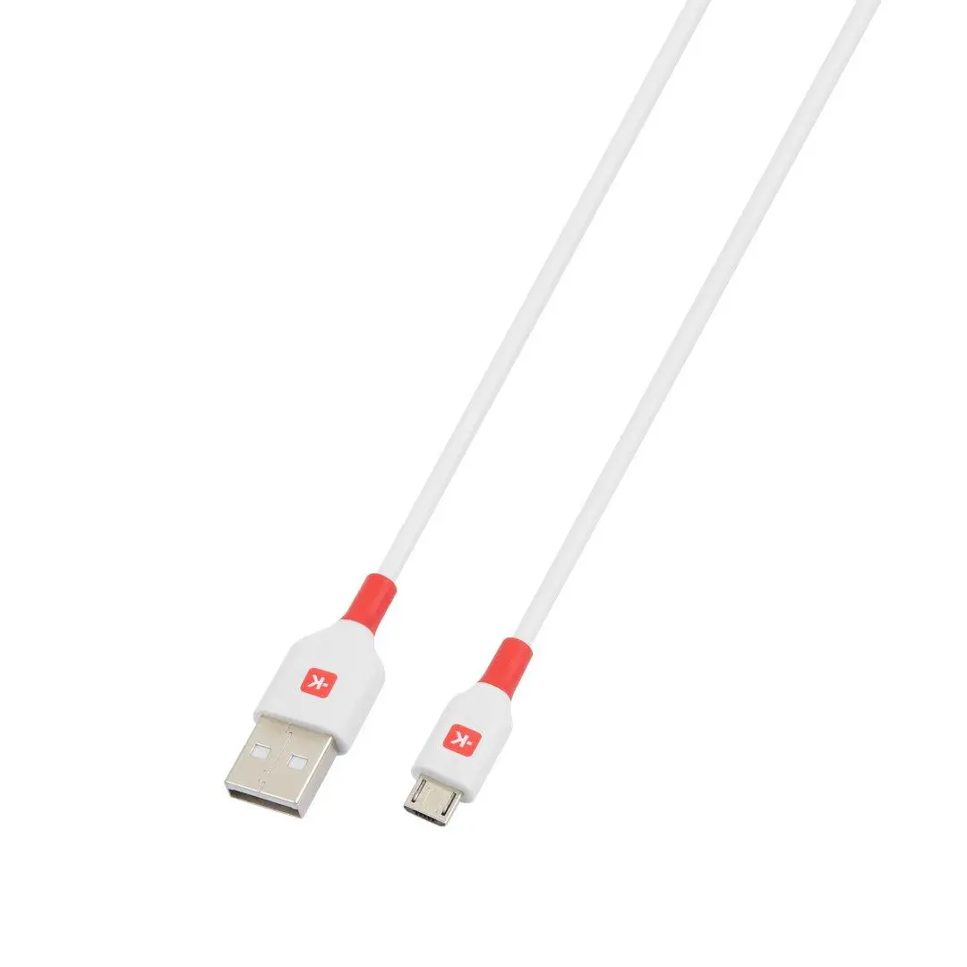 Кабел Skross, micro-USB - USB-A 2.0 мъжко, 1.2м, Бял - image 1