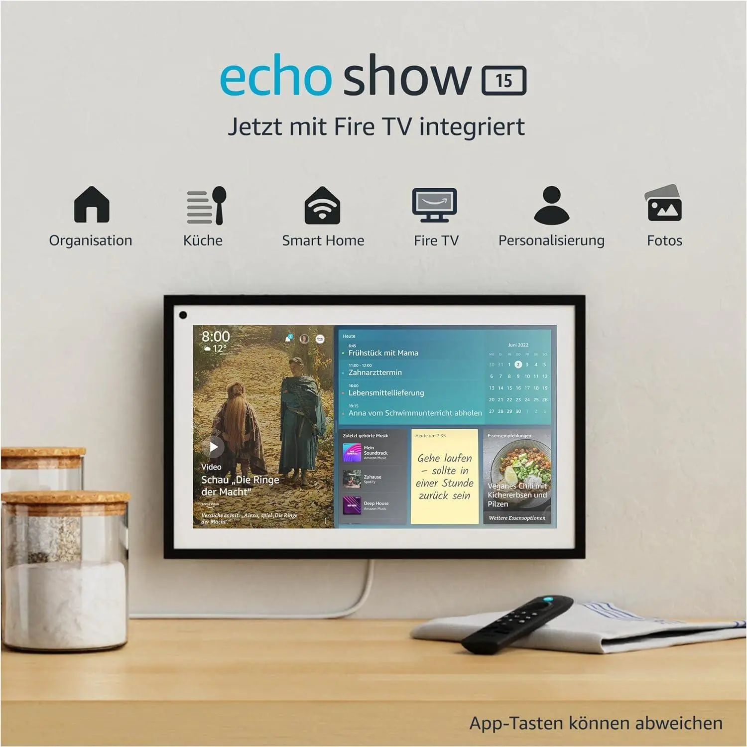 Смарт тонколона Amazon Echo Show 15, Сензорен екран, Fire TV, Черна - image 1