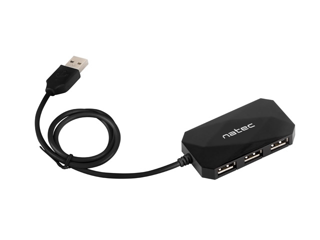 USB хъб, Natec HUB Locust USB 2.0 4-Port Black - image 1