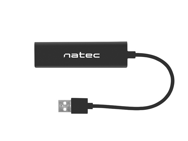 USB хъб, Natec usb 2.0 hub dragonfly 3x port usb 2.0 usb+rj45 - image 4