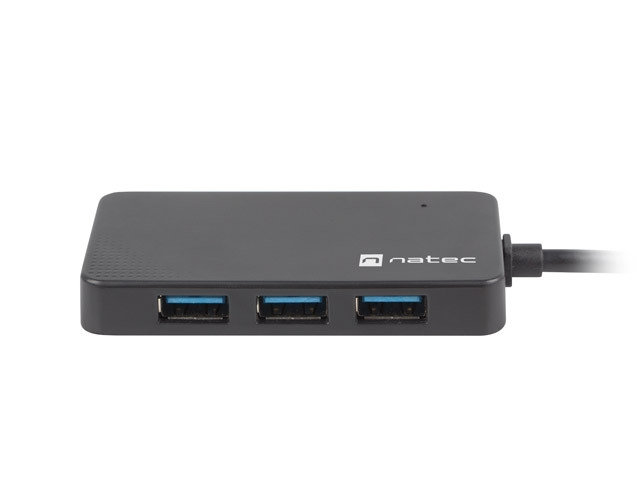 USB хъб, Natec usb 3.0 hub silkworm 4-ports black usb-c - image 3