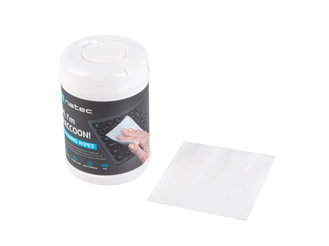 Аксесоар, Natec Cleaning Wipes Raccoon 10x10 cm 100-Pack - image 1